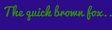 Image with Font Color 2D8B0C and Background Color 2D0C89